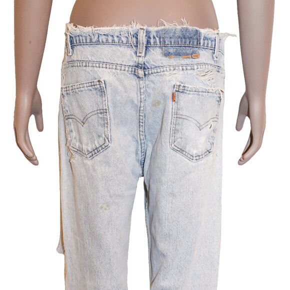 Vintage Levis Light Wash Distressed Denim Jeans Size 32W 27L Classic Blue Jeans - Picture 5 of 5